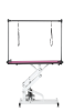 42.5INCH HYDRAULIC PET GROOMING TABLE WITH "H" ARM PINK