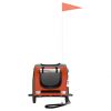 Pet Bike Trailer Orange and Gray Oxford Fabric and Iron