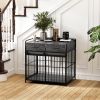 Furniture Style Dog Crate with 2 Drawers, Dog Kennel Medium, Heavy Duty Dog Crates, Dog Kennel Furniture for Small and Medium Dogs