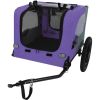 Outdoor Heavy Duty Collapsible Pet Bike Trailer with 16-Inch All-Terrain Wheels & Universal Hitch – Foldable Dog/Cargo Carrier Cart for Bicycles