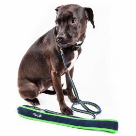 Pet Life 'Free-Fetcher' Hands Free Over-The-Shoulder Shock Absorbent Dog Leash (Color: navy, size: large)