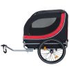 Large Folding Bike Trailer for Dogs – 120LB Capacity All-Terrain Pet Carrier, Durable Steel Frame for Cycling, Jogging, Camping & Outdoor Adventures